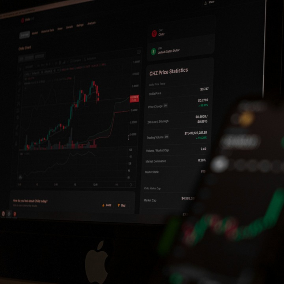 Upward growth chart concept
